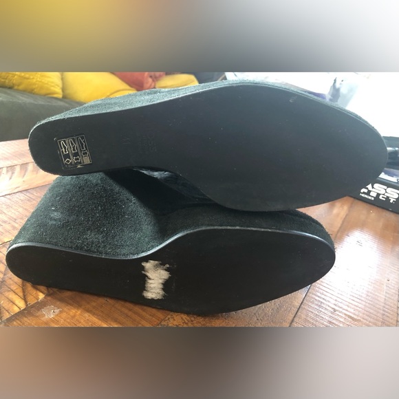 Hoss Intropia Kristen Suede Wedge Ankle Boot in Black - Size 41 - Picture 5 of 5